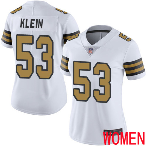 New Orleans Saints Limited White Women A J  Klein Jersey NFL Football #53 Rush Vapor Untouchable Jersey